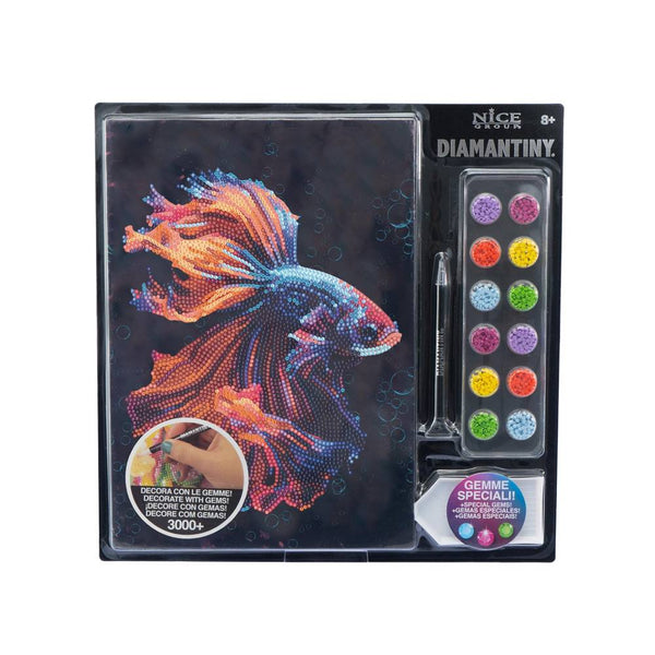 diamantiny level up pez betta pintar con diamantes