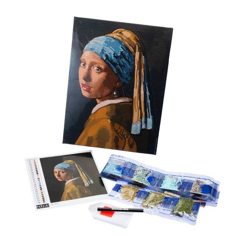 pintar con diamantes cuadro la joven de la perla diamantiny