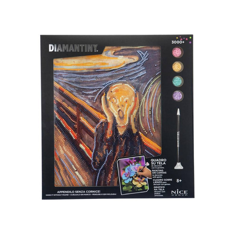 pintar con diamantes lienzo el grito cuadro diamantiny