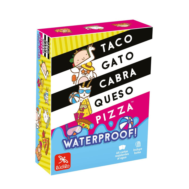 taco gato cabra queso pizza waterproof juego de cartas lúdilo