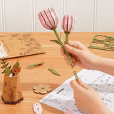 robotime tulipan rosa maqueta 3D 