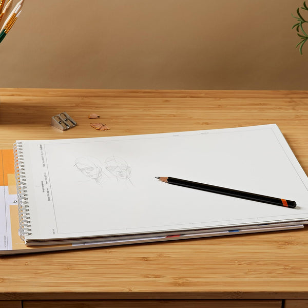 bloc de dibujo canson A4+ papel blanco con recuadro 20 hojas