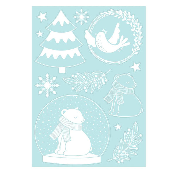 Imágenes Navidad Reposicionables para Ventanas Let It Snow