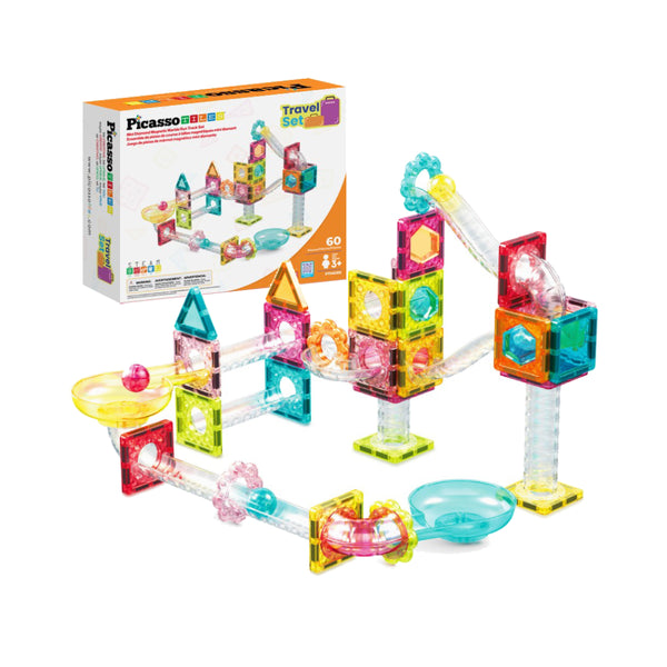 PICASSO TILES MINI CIRCUITO DE CANICAS MAGNETICO 60 PIEZAS