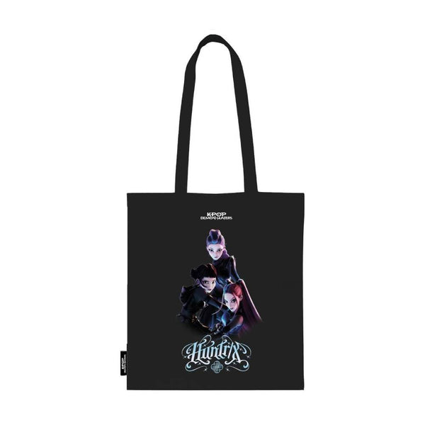Tote bag negra huntrix kpop demon hunters