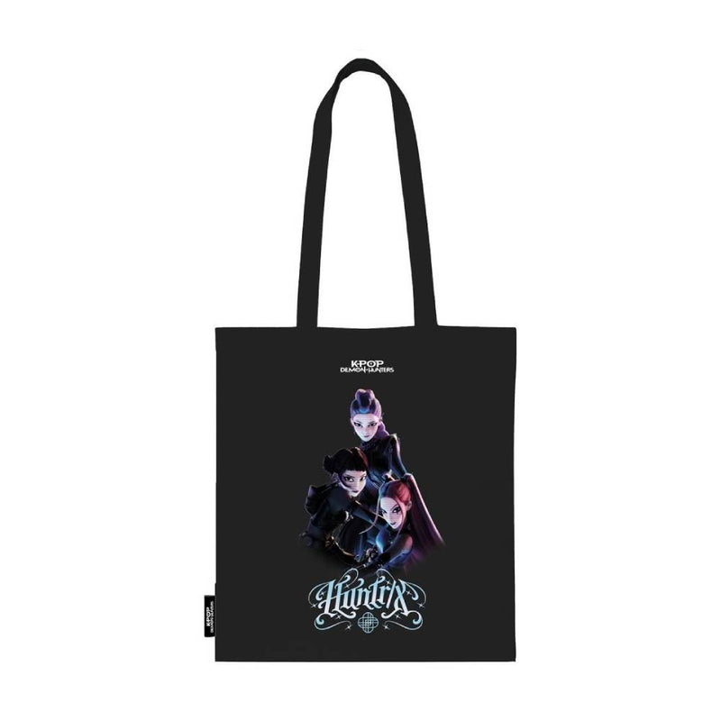 Tote bag negra huntrix kpop demon hunters