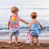 mochila y cubo con palas para la playa minnie mouse 