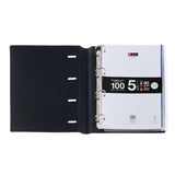 Pasta de argolas A4 Miquelrius com recargas pretas