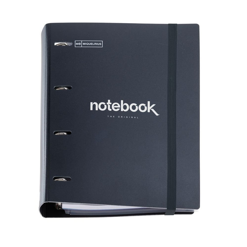 Pasta de argolas A4 Miquelrius com recargas pretas