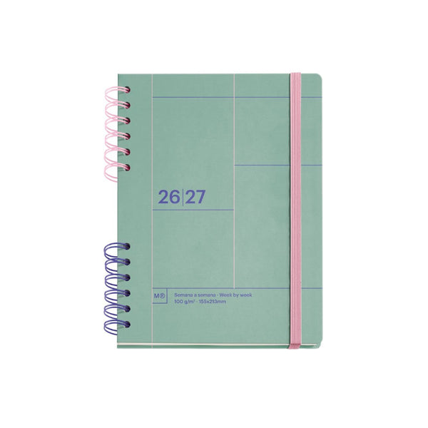 Agenda Escolar Plus Wire-O Semana Vista Verde Back To Basics 2026-27 Miquelrius