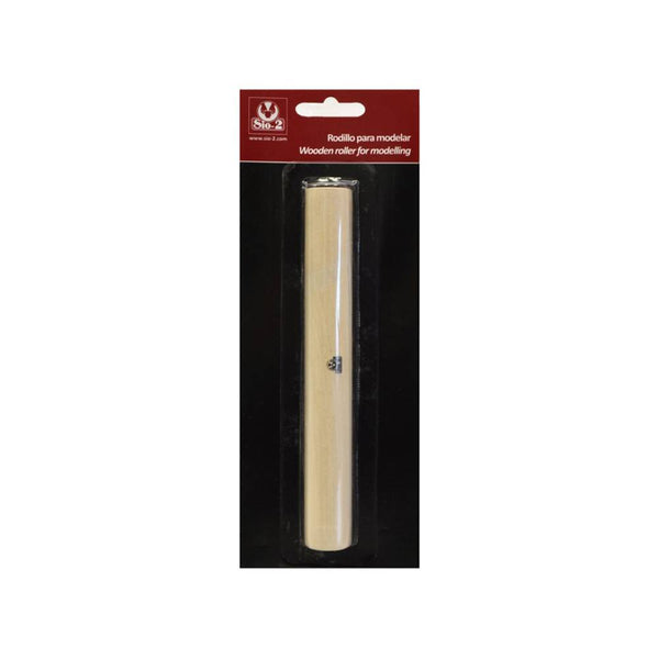 rodillo de madera para modelar arcilla y pasta 16 cm SIO-2