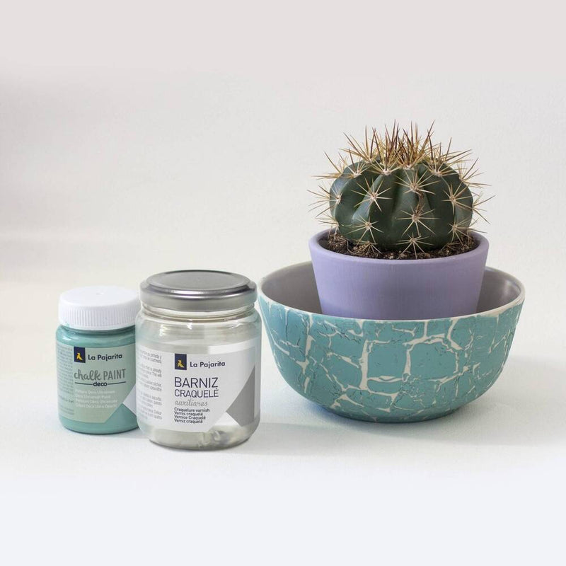 barniz transparente con acabdo craquelado la pajarita