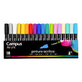 SET ROTULADOR ACRILICO CAMPUS 18UDS