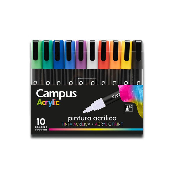 SET ROTULADOR ACRILICO CAMPUS 10UDS
