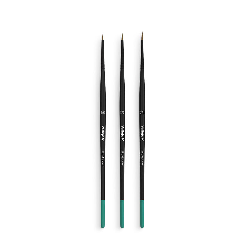 VALLEJO PRO MODELER DEFINITION SET PINCEL NATURAL 4/0- 3/0-2/0