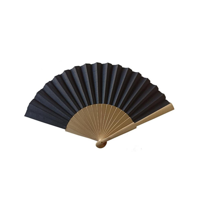 ABANICO MADERA NEGRO 23 CM
