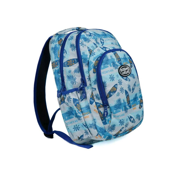mochila escolar azul nalu oceans wave