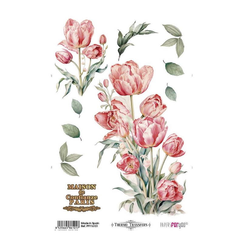 Thermo Transfers 20x30 8x12  1 Hoja (Tulips)