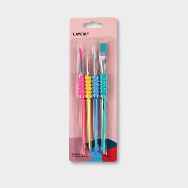 pack de 4 pinceles para manualidades infantiles
