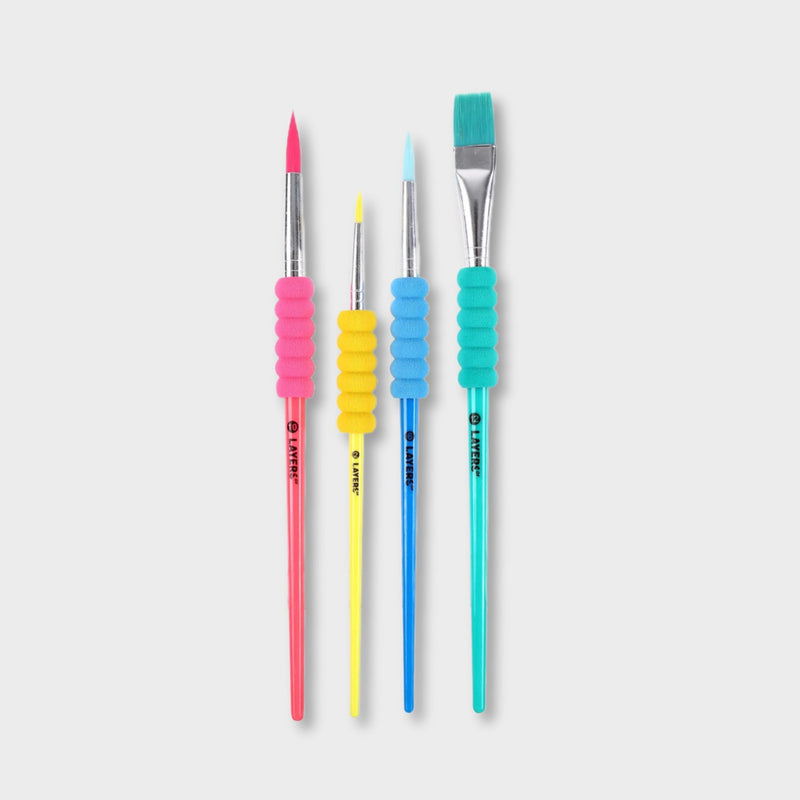 set de 4 pinceles de manualidades layersof