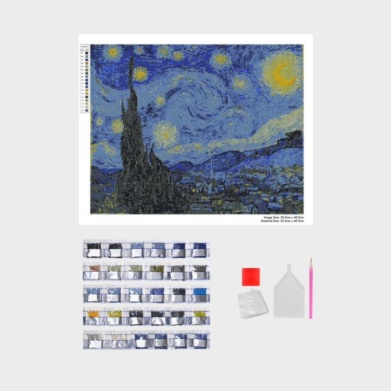 Diamond Painting Noche Estrellada Van Gogh Layers Of