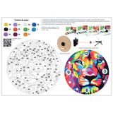 pintar con arenas kit león pop art reloj de pared