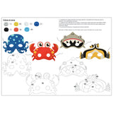 kit para crear antifaces con la tecnica de pintar con arenas animales marinos arenart