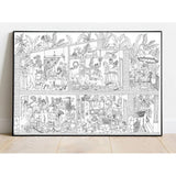 mural de pared gigante para colorear Ellas Ana Jarén