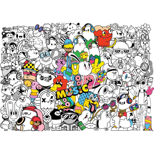 póster para pintar adultos chocotoy candy music