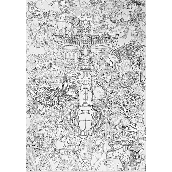 póster para colorear animal civilization iconoklast