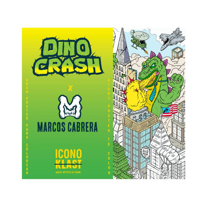 póster para pintar dino crash marcos cabrera iconoklast