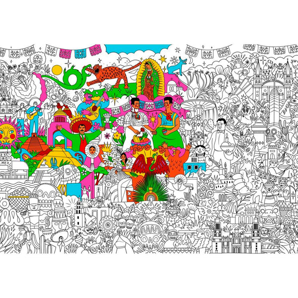 colorear para adultos posada mexicana luis pinto