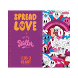 poster gigante de pared para colorear spread love animación retro