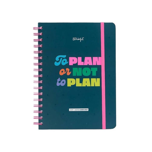 BASIC DIARY ESC. 26 MR WONDERFUL A5 S/V TO PLAN OR NOT TO PLAN