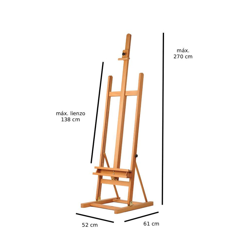 caballete estudio getafe 5552 medidas en centímetros cm