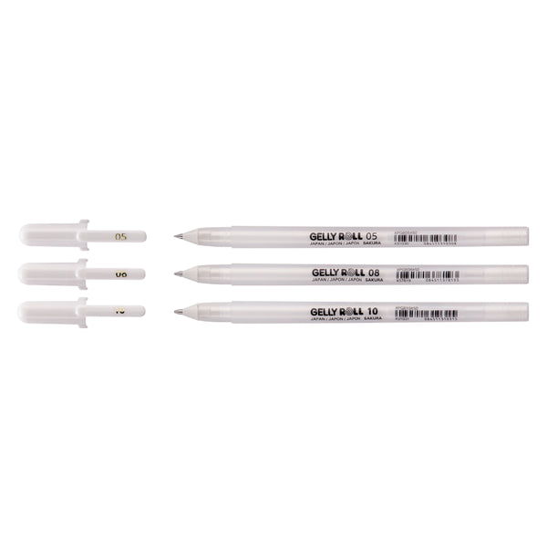 boligrafos de gel tinta blanca sakura gelly roll