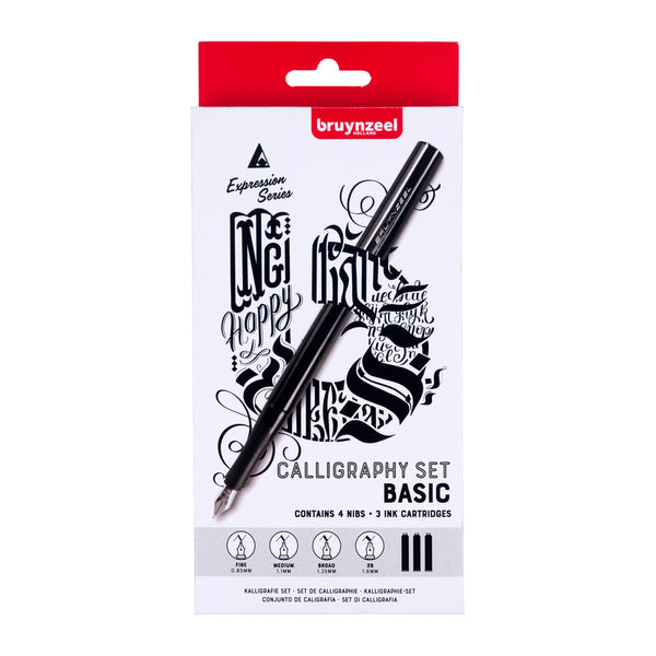 set de caligrafia pluma bruynzeel tinta negra