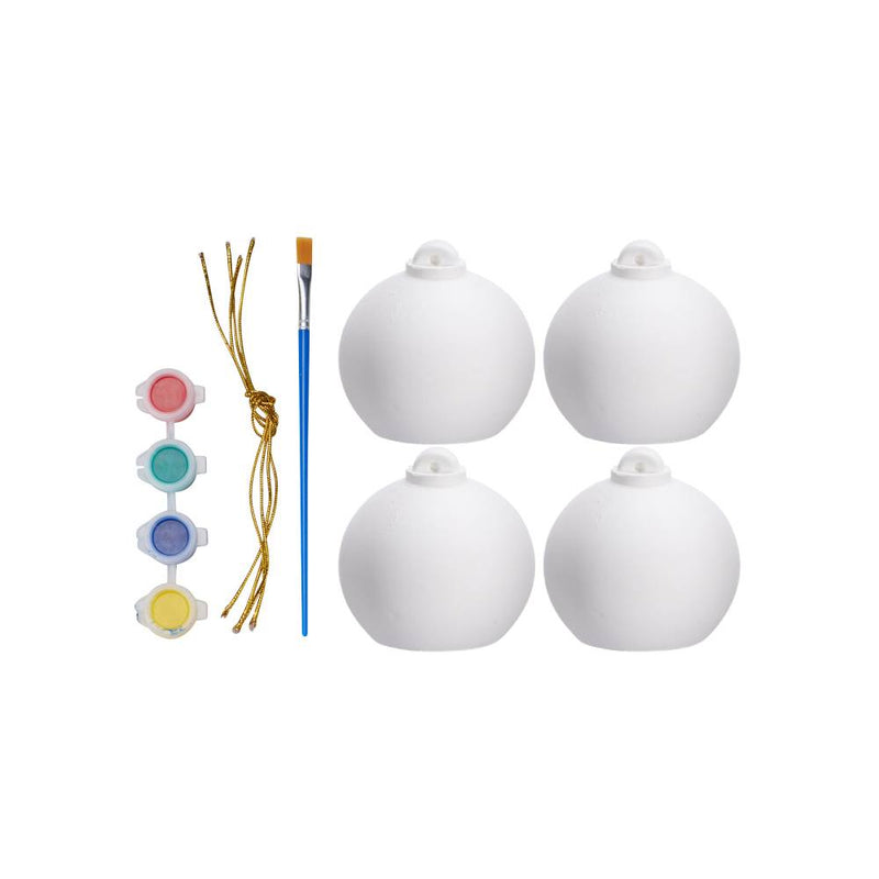 bolas de navidad de escayola para pintar