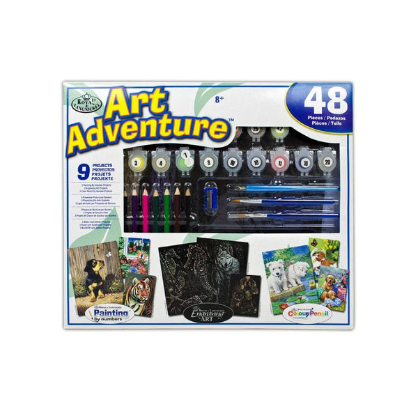 Z Royal & Langnickel Kit 9 Aventure Rallar + Pintar Numeros Acrilico + Lapiz