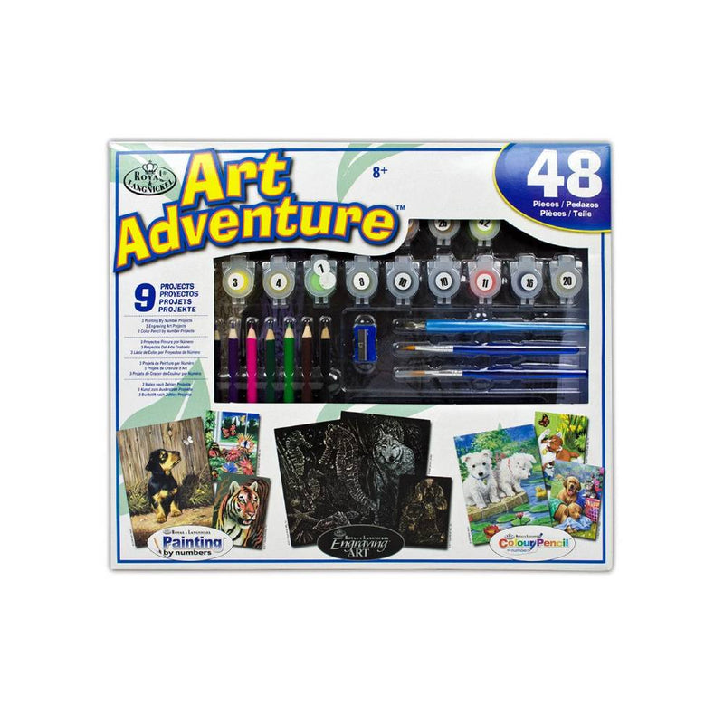Z Royal & Langnickel Kit 9 Aventure Rallar + Pintar Numeros Acrilico + Lapiz