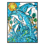 lamina pintar por numeros delfines royal langnickel art adventure