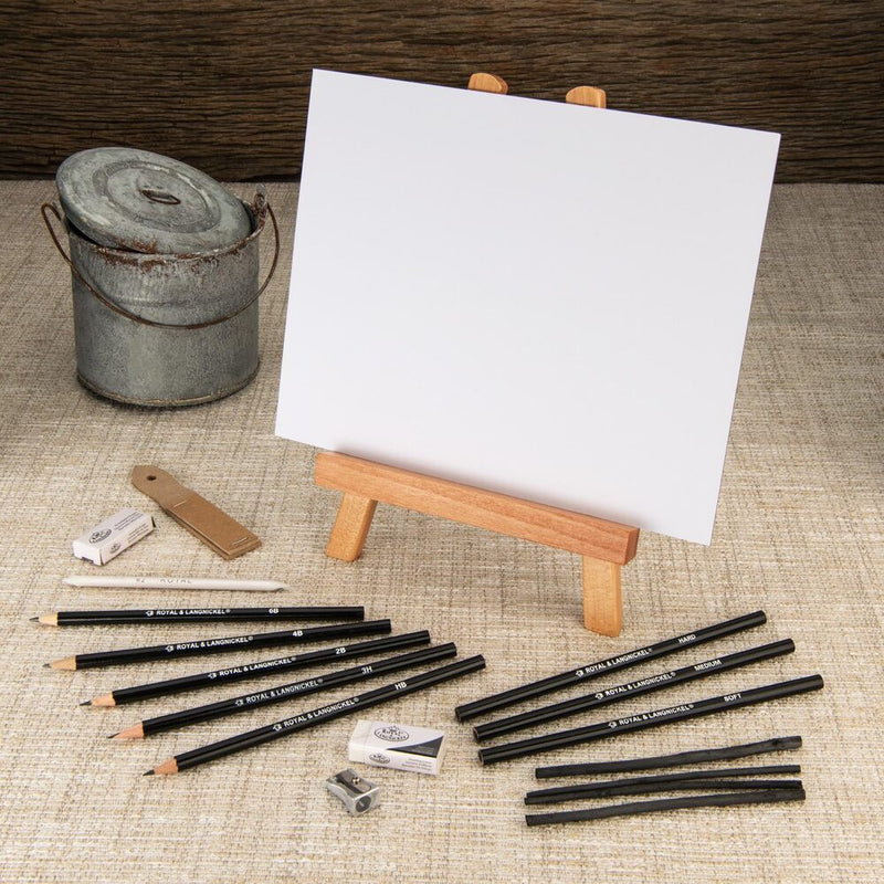 set dibujo + caballete en miniatura de royal langnickel