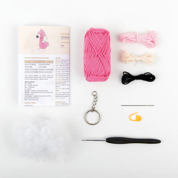 LLAVERO KIT AMIGURUMI FLAMENCO