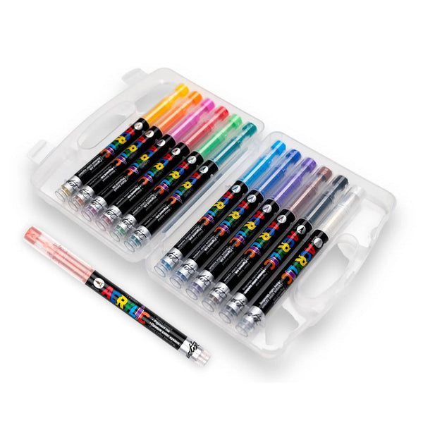 set 12 rotuladores acrílicos punta de pincel alex bog
