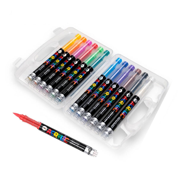 set de 24 rotuladores acrílicos alex bg punta de pincel 