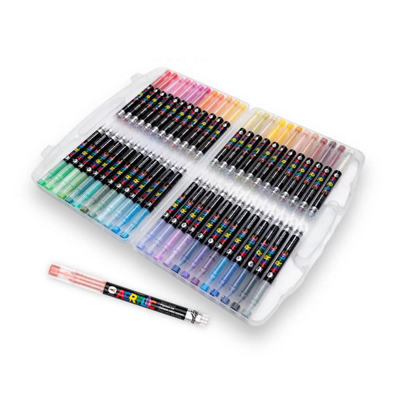 pack 48 rotuladores acrilicos artists punta de pincel alex bog