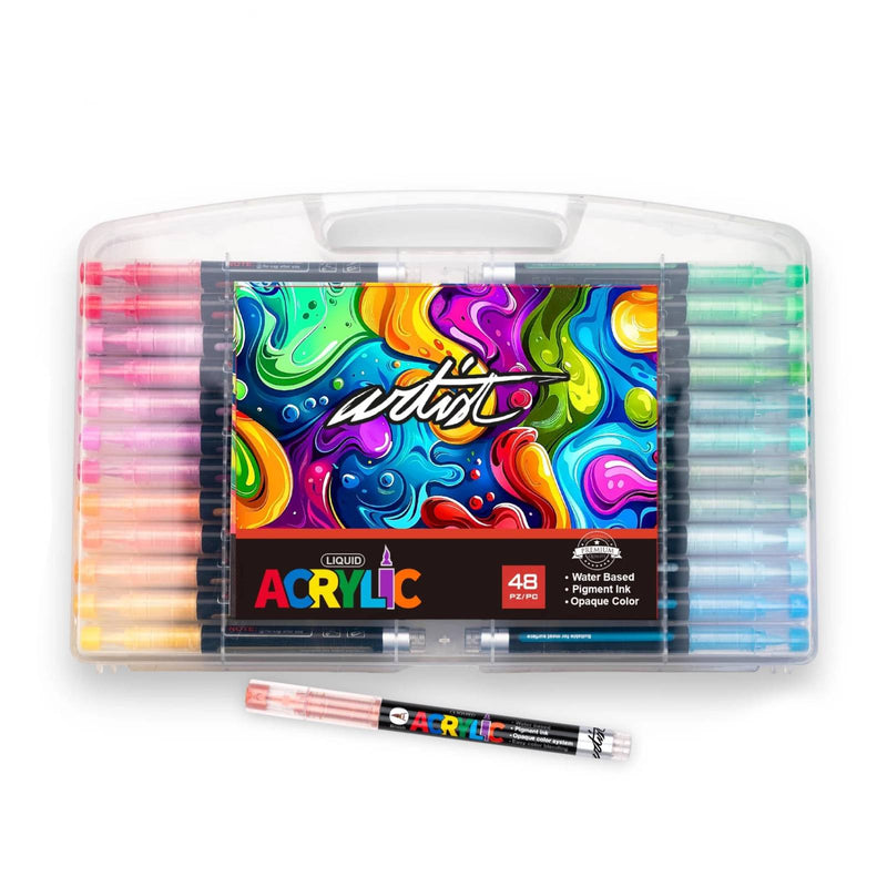 estuche 48 rotuladores acrilicos artist alex bog