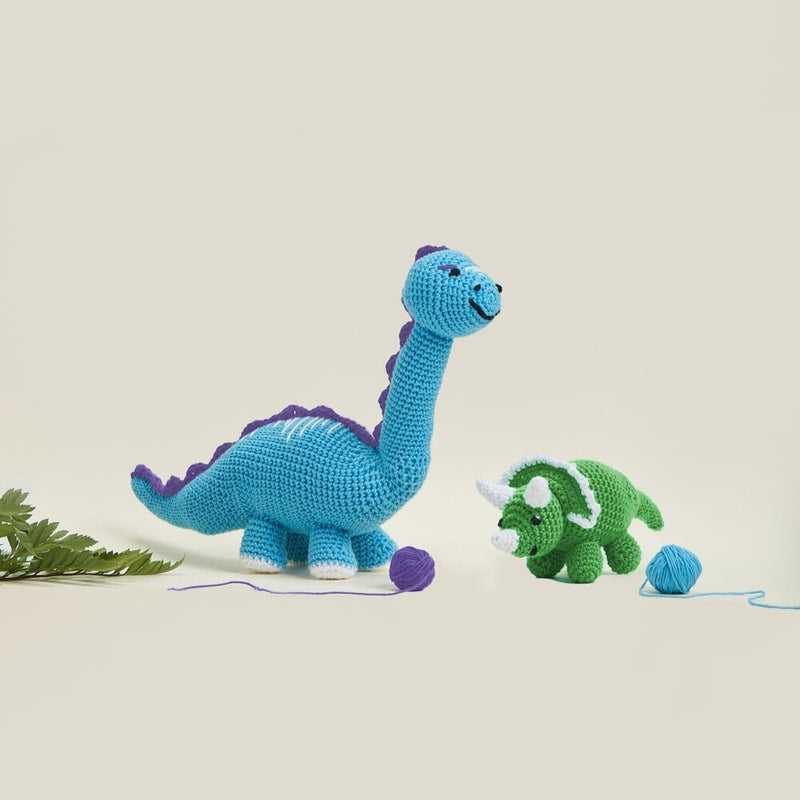 kit para tejer amigurumis dinosaurios the lanners