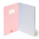 libreta grande b5 con hojas a rayas corgi legami