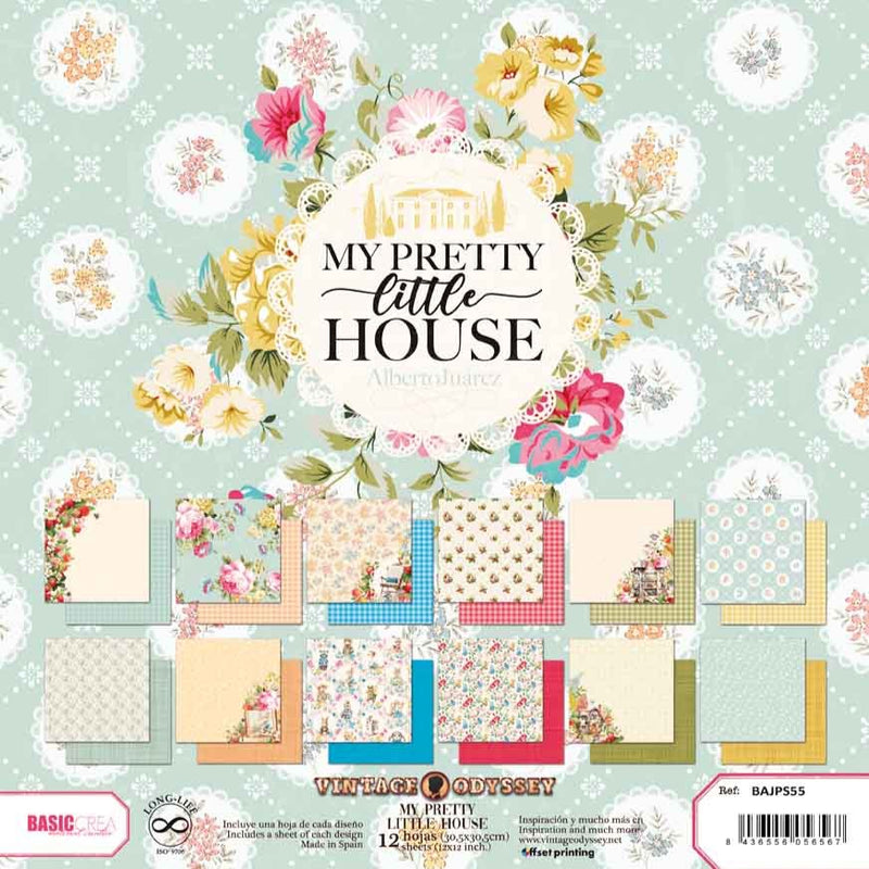 12 Folhas Dupla Face My Pretty Little House Alberto Juárez